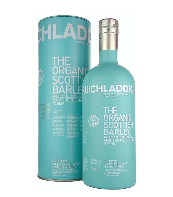Bruichladdich The Organic Scottish Barley Single Malt Whisky, 1 Liter, 50 % Vol., Schottland, Isle of Islay, Unverwechselbare Islayaromen und die floralen Noten von heidebedeckten Mooren in voller Blte und mehr als nur ein Hauch von Wacholder, Hagedorn und Bergthymian.  Was fr ein Whisky!  