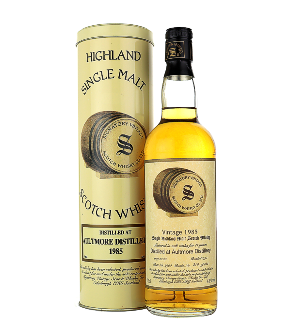 Signatory Vintage, Aultmore 11 Years Old Vintage Collection 1985, 70 cl, 43 % Vol. (Whisky), Schottland, Speyside, Destilliert: 1985 Abgefllt: 1997 Fass Nummer: 2904 Anzahl Flaschen: 484