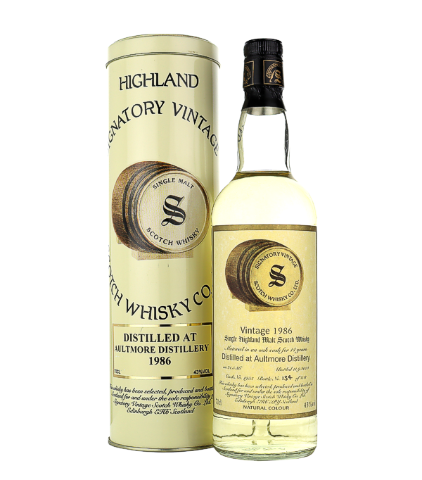 Signatory Vintage, Aultmore 14 Years Old Vintage Collection 1986, 70 cl, 43 % Vol. (Whisky), Schottland, Speyside, Destilliert: 1986 Abgefllt: 2000 Fass Nummer: 1953 Anzahl Flaschen: 408
